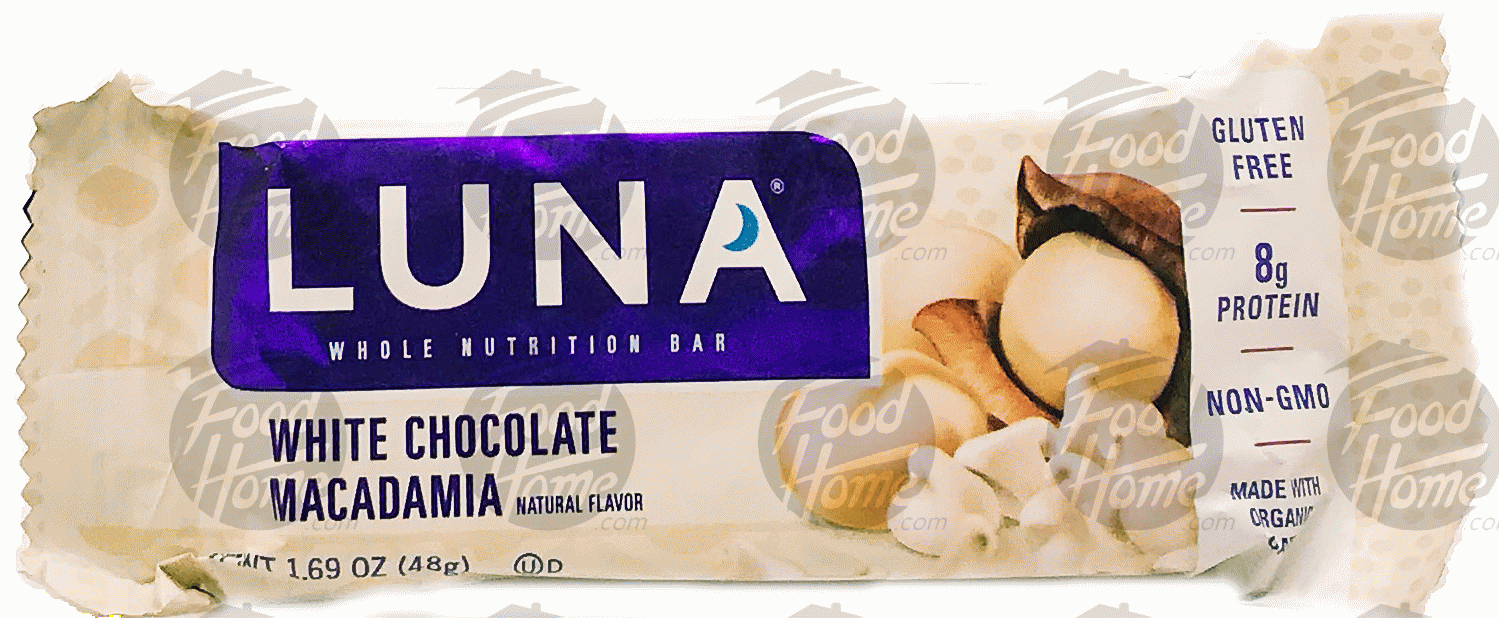 Luna  white chocolate macadamia nutrition bar, wrapper Full-Size Picture